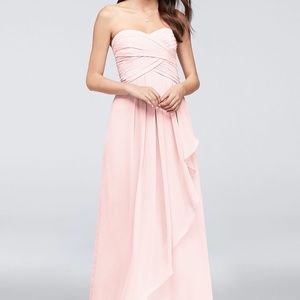 David's Bridal Bridesmaid Gown Strapless